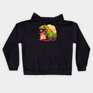 Zombie t-rex dino Kids Hoodie